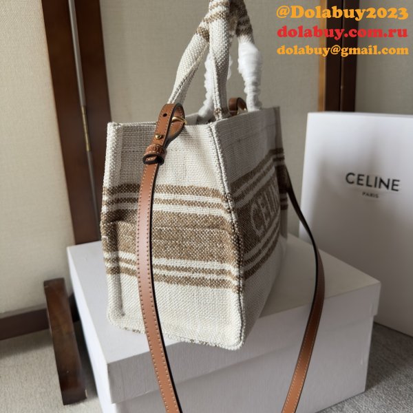 Duplicate Celine CABAS SMALL Canvas Tote Bag