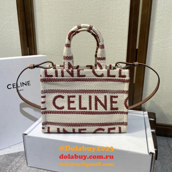Duplicate Celine CABAS SMALL Canvas Tote Bag