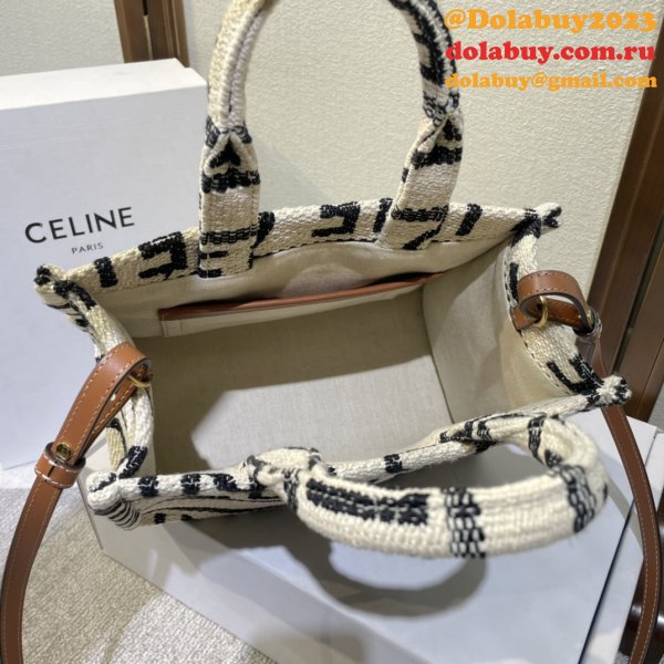 Duplicate Celine CABAS SMALL Canvas Tote Bag