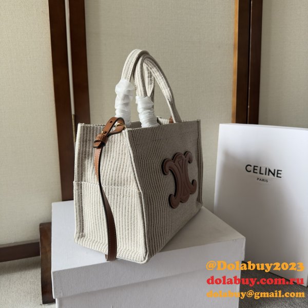 Duplicate Celine CABAS SMALL Canvas Tote Bag