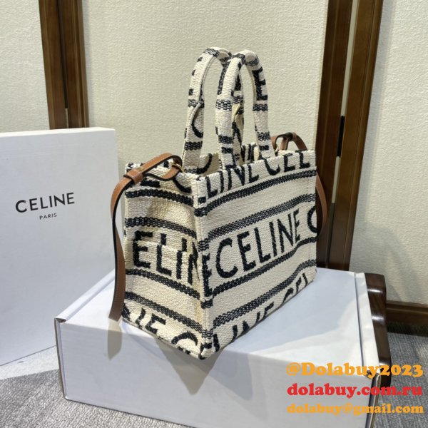 Duplicate Celine CABAS SMALL Canvas Tote Bag
