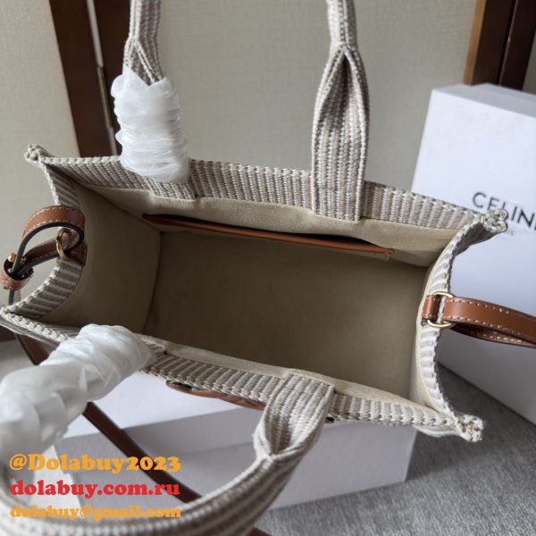 Duplicate Celine CABAS SMALL Canvas Tote Bag