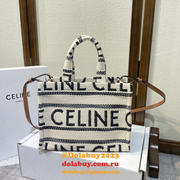 Duplicate Celine CABAS SMALL Canvas Tote Bag