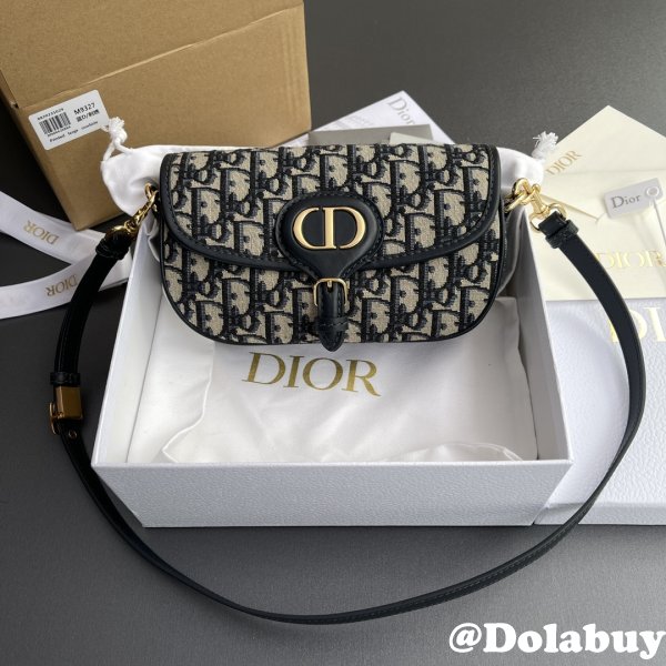 Replica Christian Dior Bobby East-West Blue Bag M9327