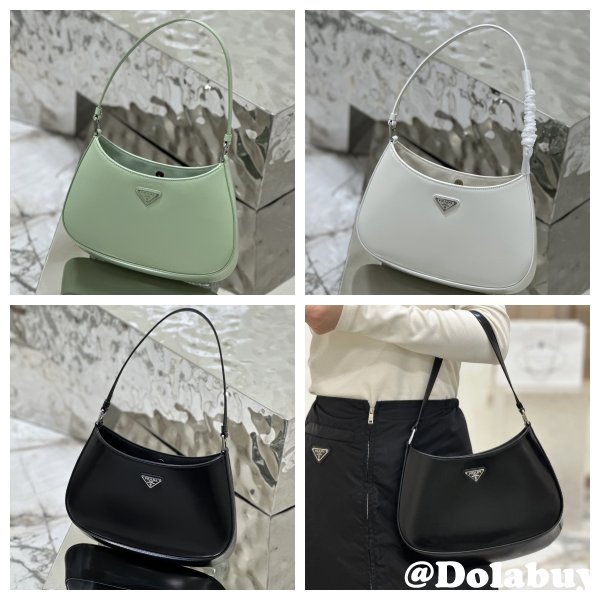 Prada Cleo brushed leather shoulder bag